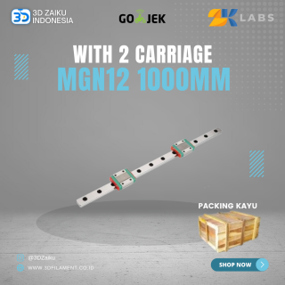 ZKLabs MGN12 Linear Rail 1000 mm dengan 2 pcs MGN12H Carriage